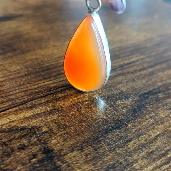 VGUC Vintage Carnelian Pendant - Picture 3 of 4